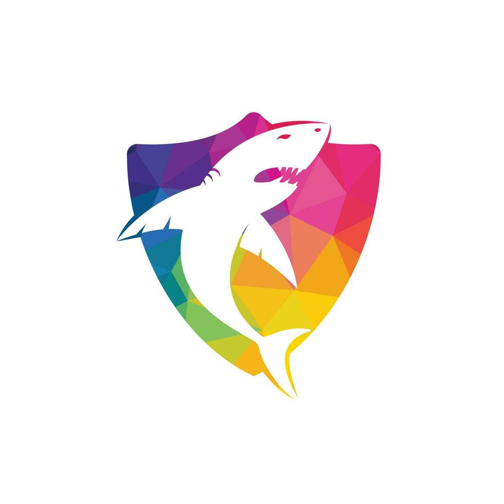 Shark vector logo design. Creative shark icon vector design template.