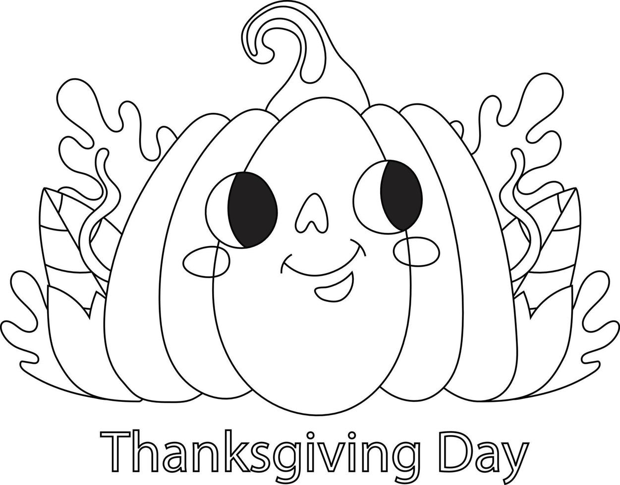 Thanksgiving Line Art And Illustrations for Coloring Page vector