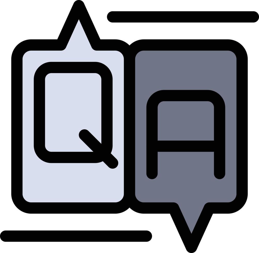 chat comentario educación mensaje color plano icono vector icono banner plantilla
