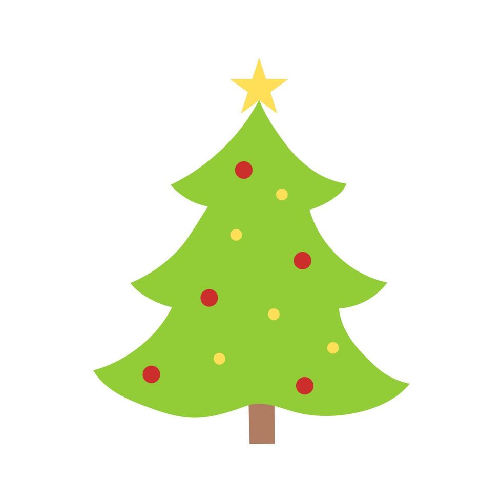 vector ilustración de un decorado Navidad árbol