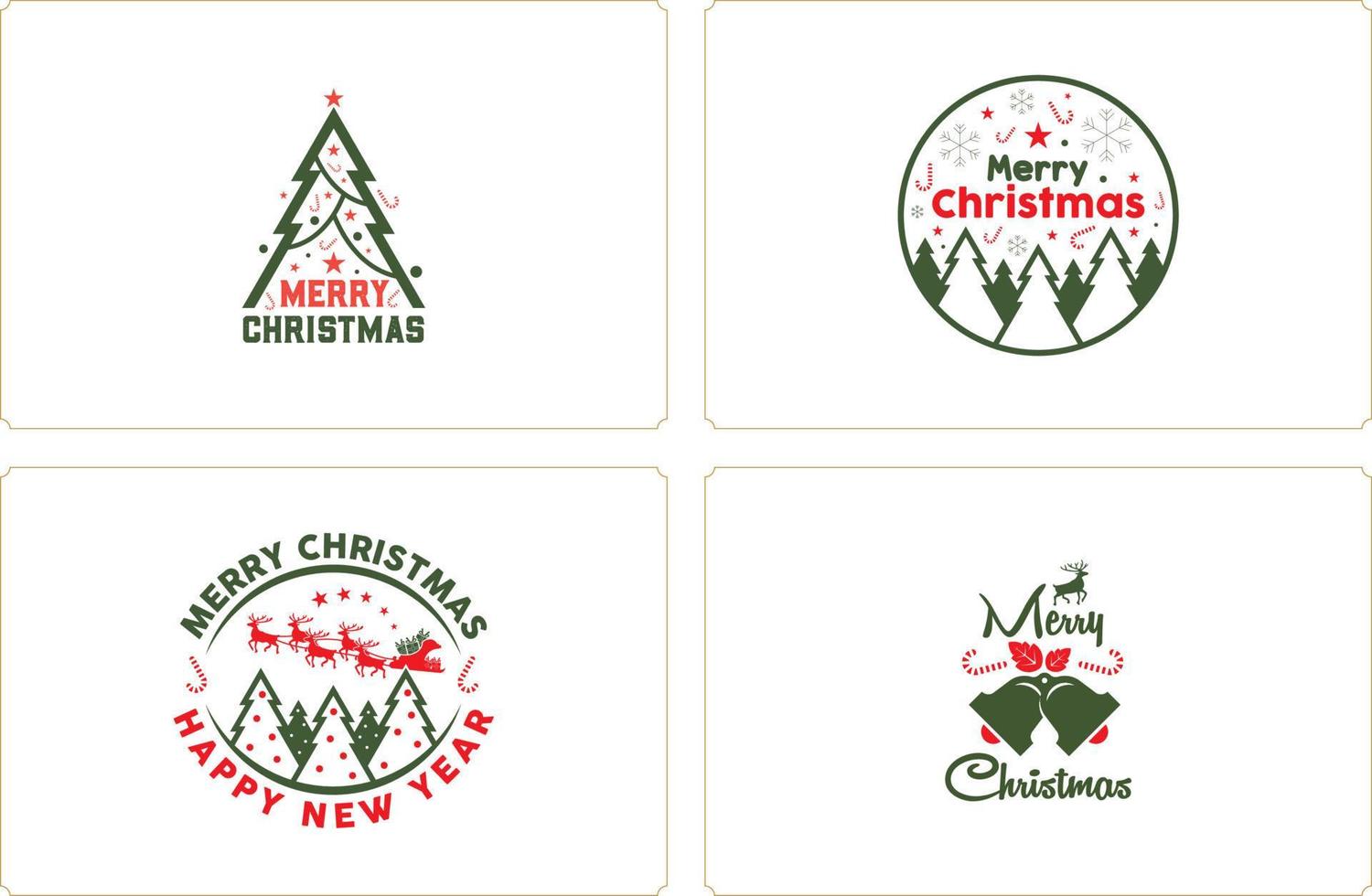 Christmas Season Emblem Happy Holiday Badge Vector Illustration