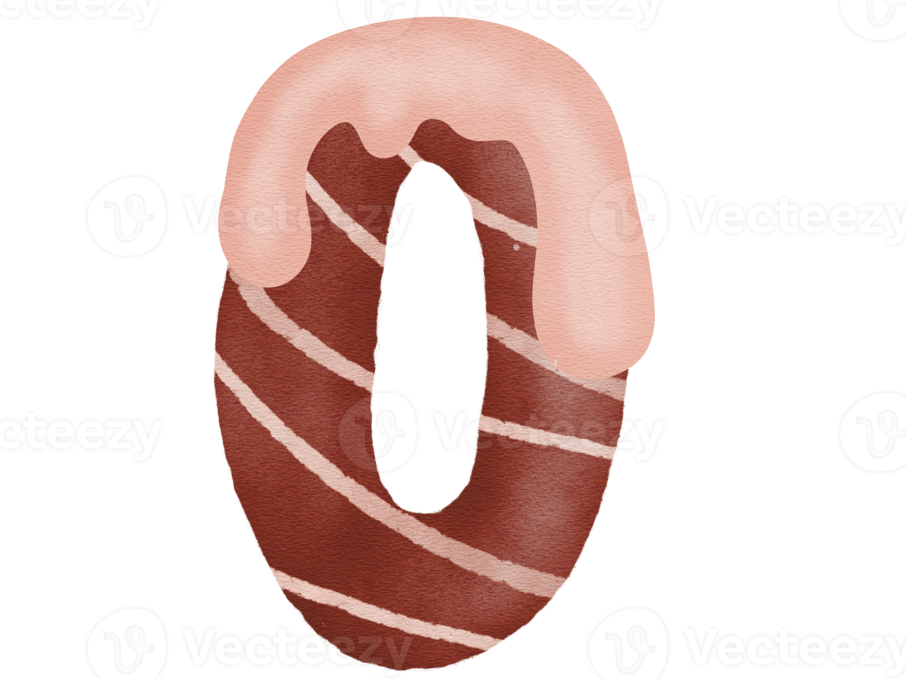 cioccolato numero nel acquerello png