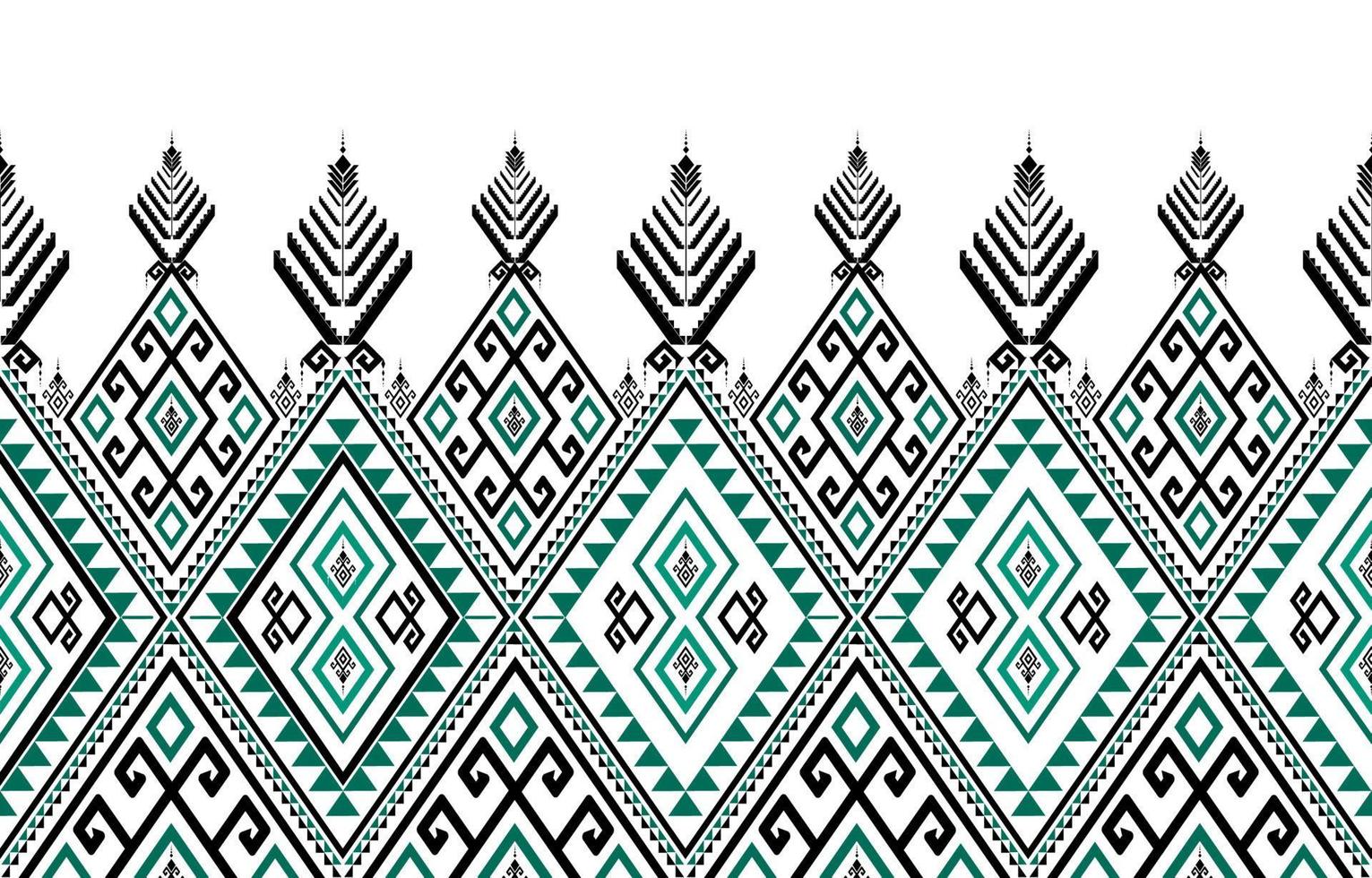 Black and white abstract geometric ethnic pattern western, american indian onrental africa. for carpet,wallpaper,clothing,wrapping,batik,fabric,tile, backdrop,Vector illustration. embroidery style. vector