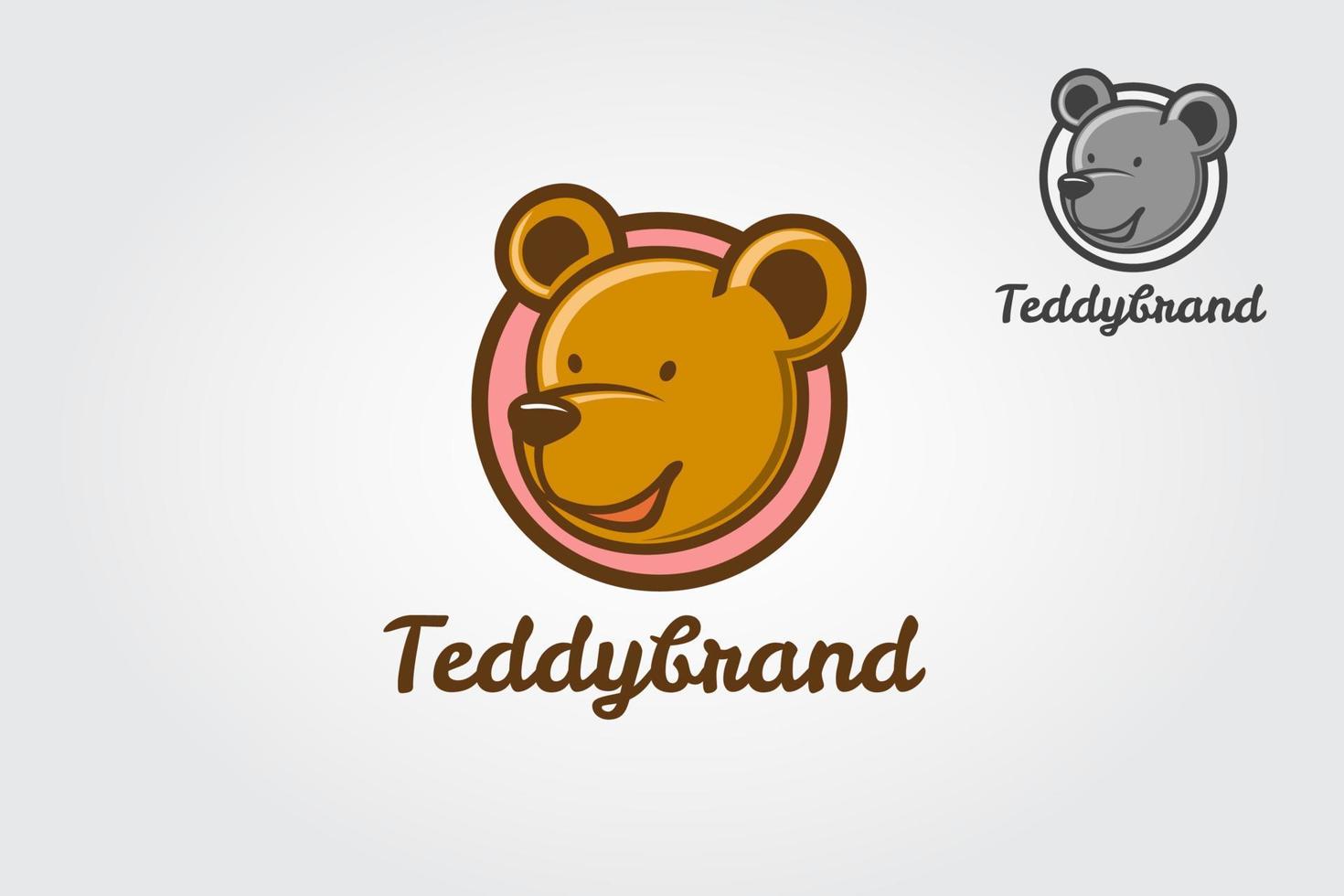 Teddy brand logo template. Vector logo illustration.