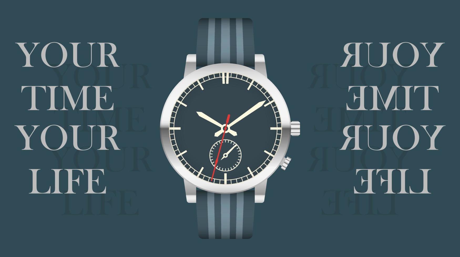 reloj vector plantilla de cartel 3d