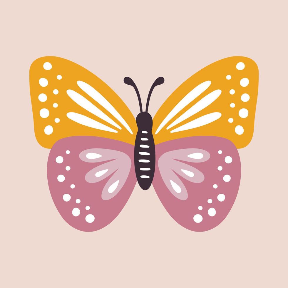 butterflies print beautiful and unique illustrations vector