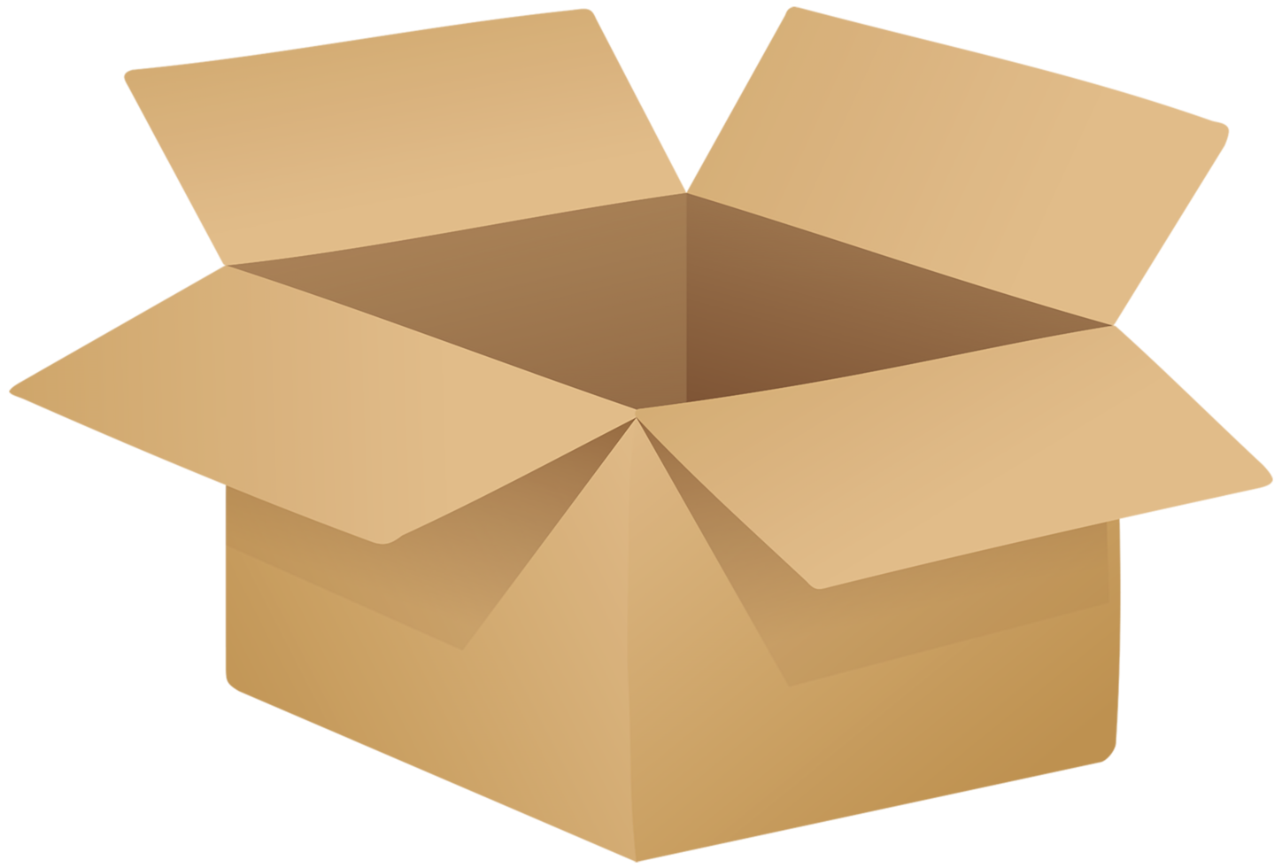 Cardboard Box Brown png