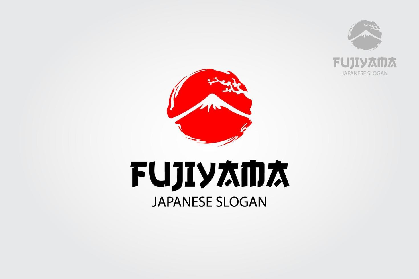 Fujiyama Japanese Vector Logo Template. Modern and minimalist style logo.