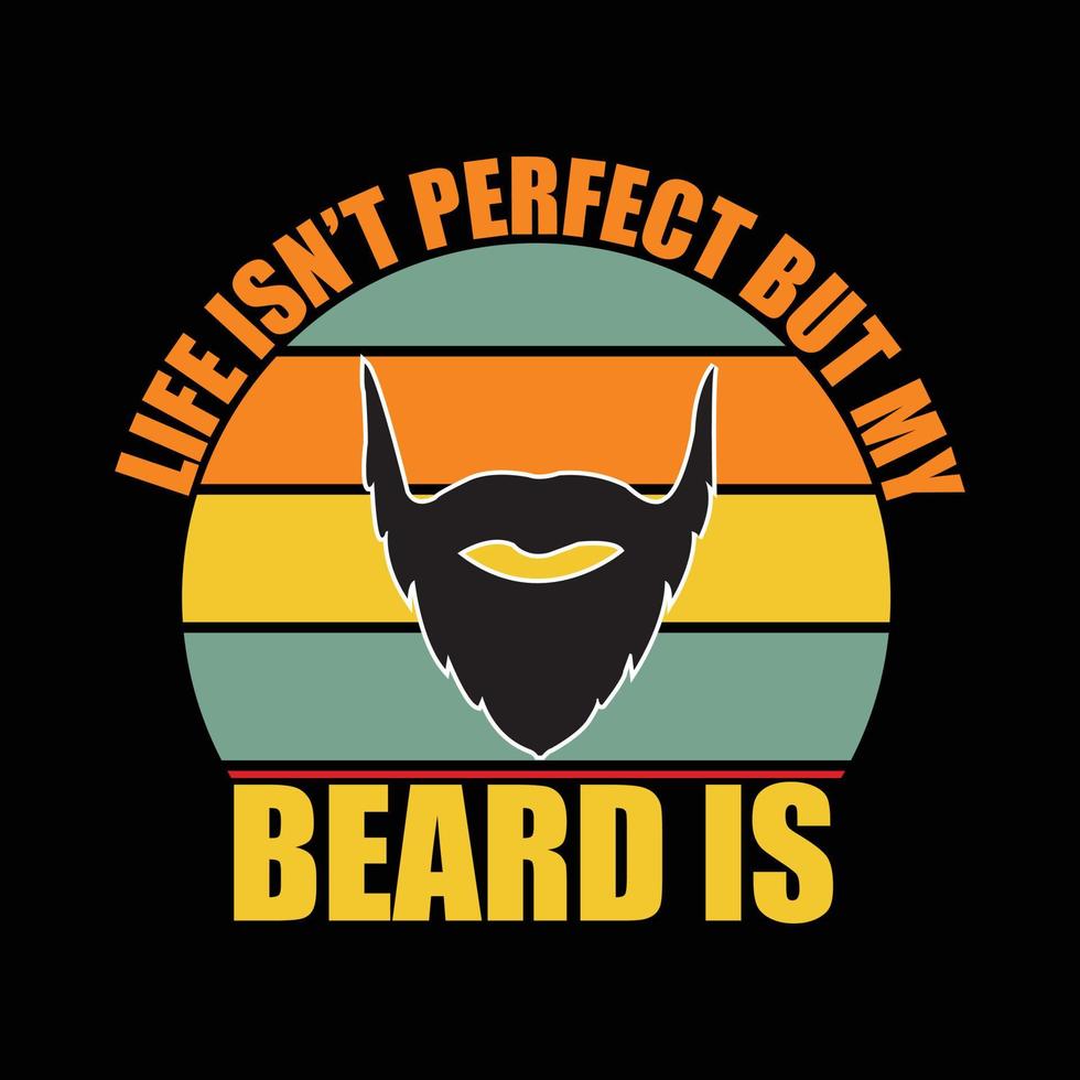 Beard T-shirt design vector