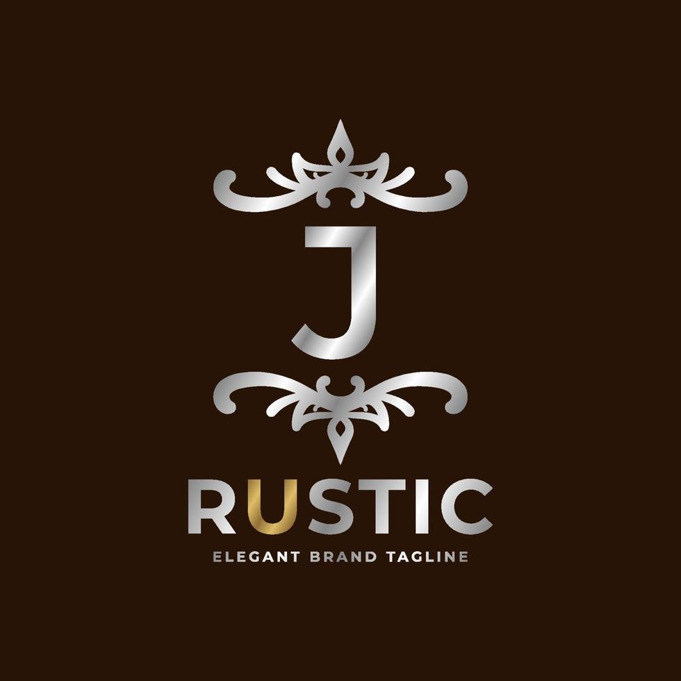 letra j rústico vector logo modelo diseño para moda, boda, spa, salón, hotel, restaurante, belleza cuidado