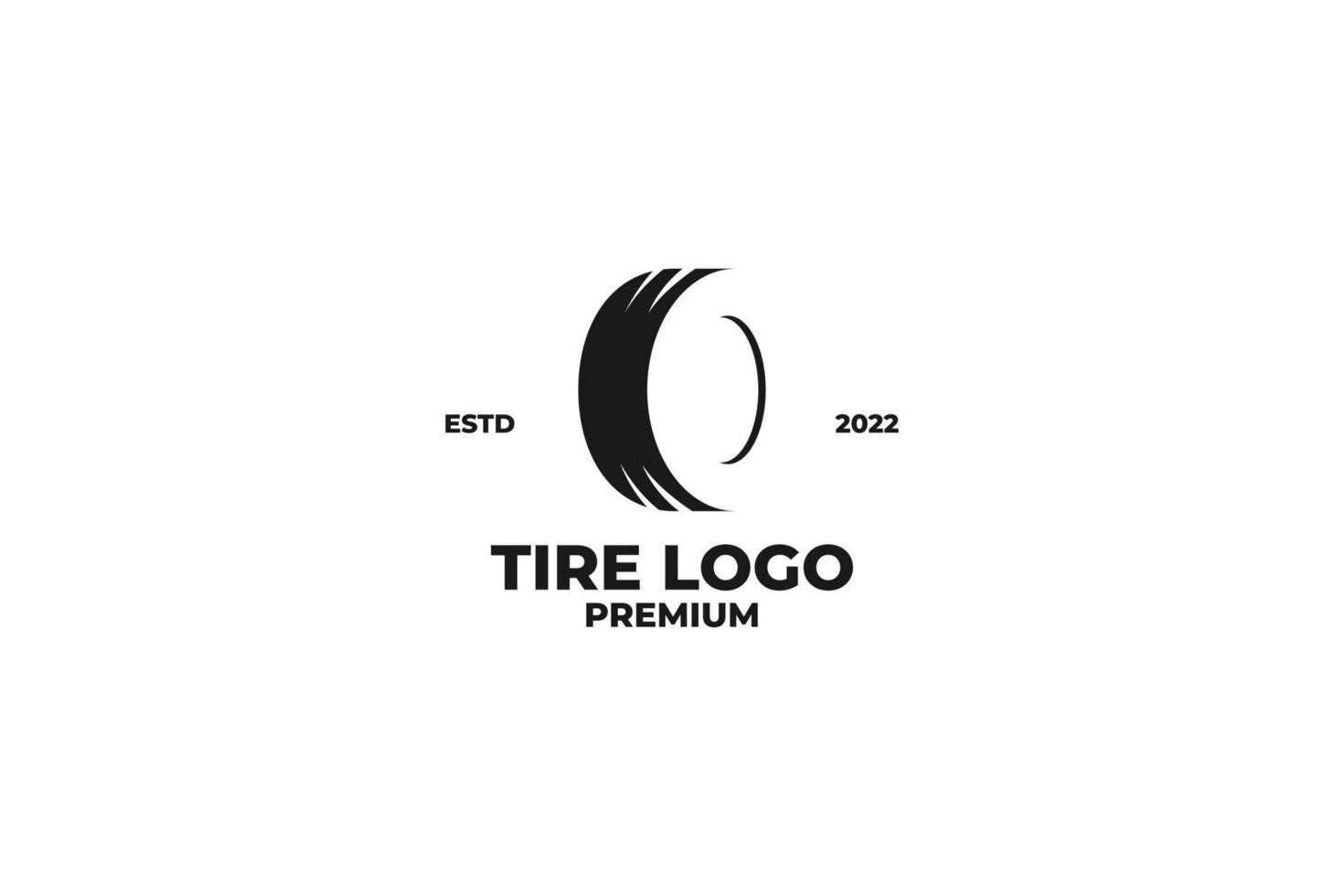 Flat tire logo design vector illustration