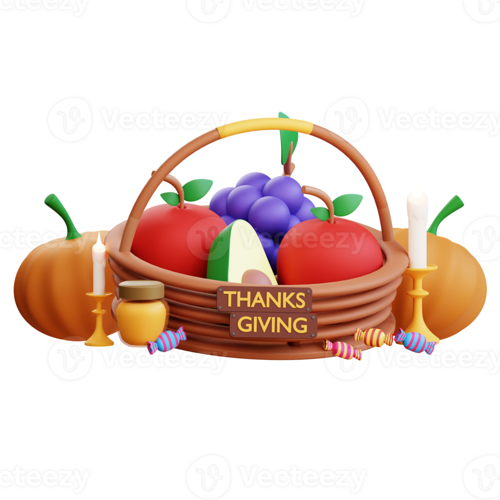 3D Thanksgiving Icon Illustration png