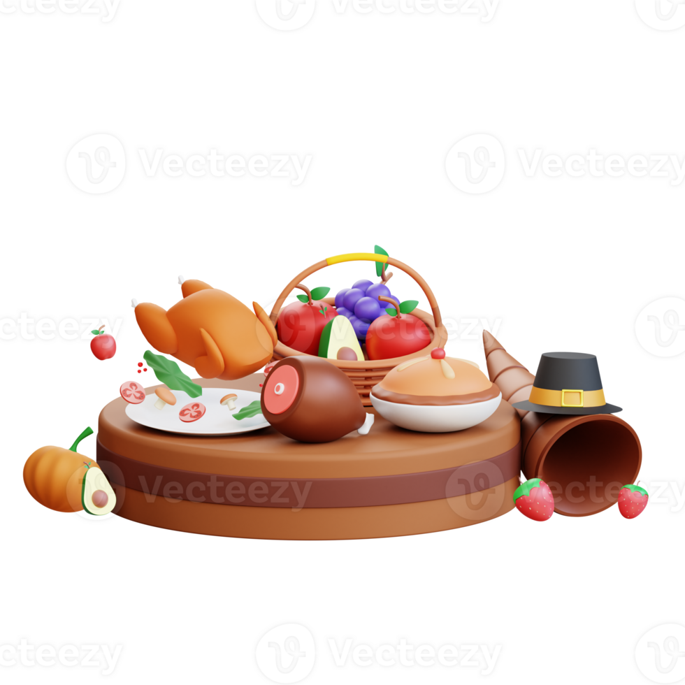 3D Thanksgiving Icon Illustration png