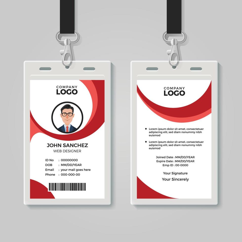 plantilla de tarjeta de identidad de oficina creativa vector