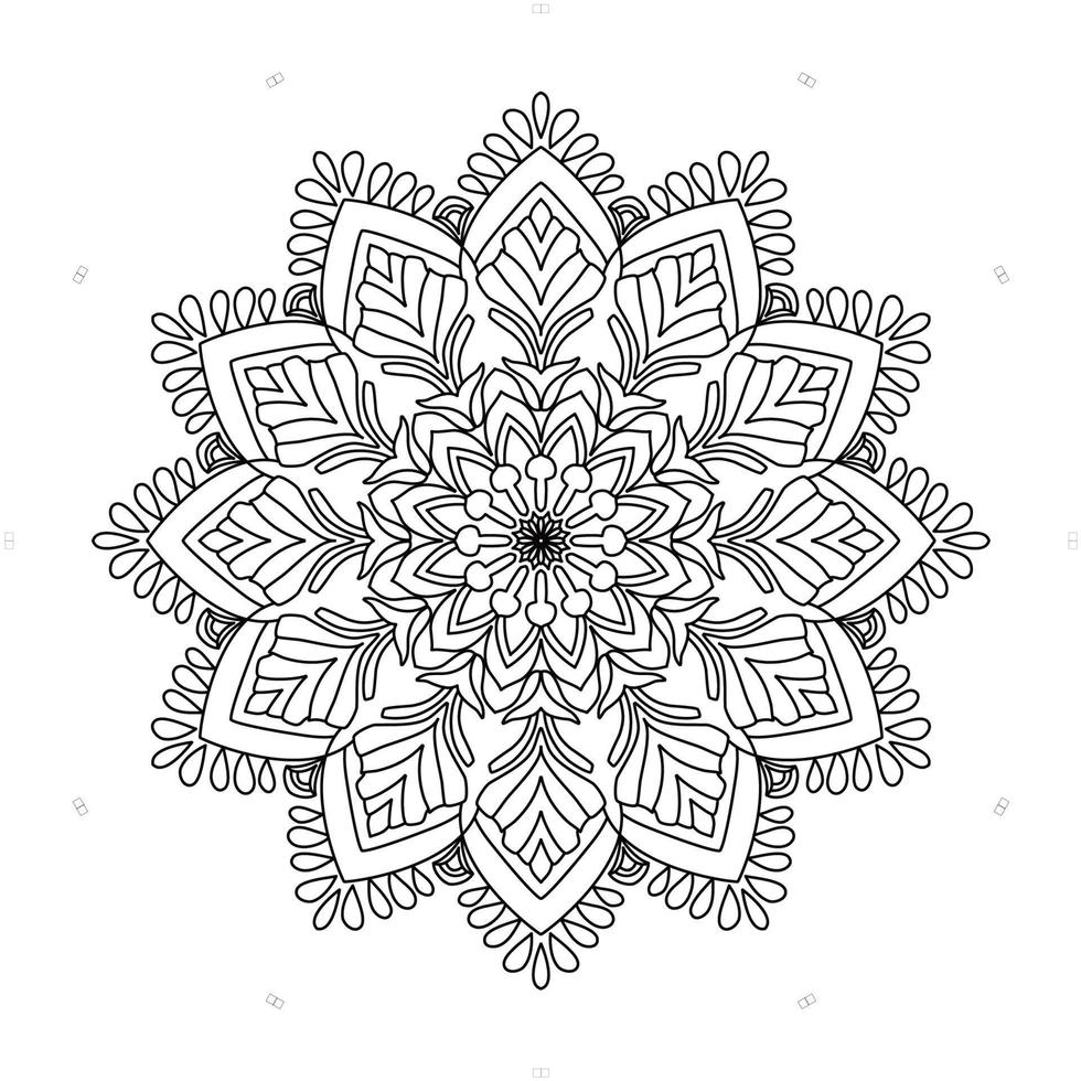 Mandala Pattern Stencil doodles sketch good mood vector
