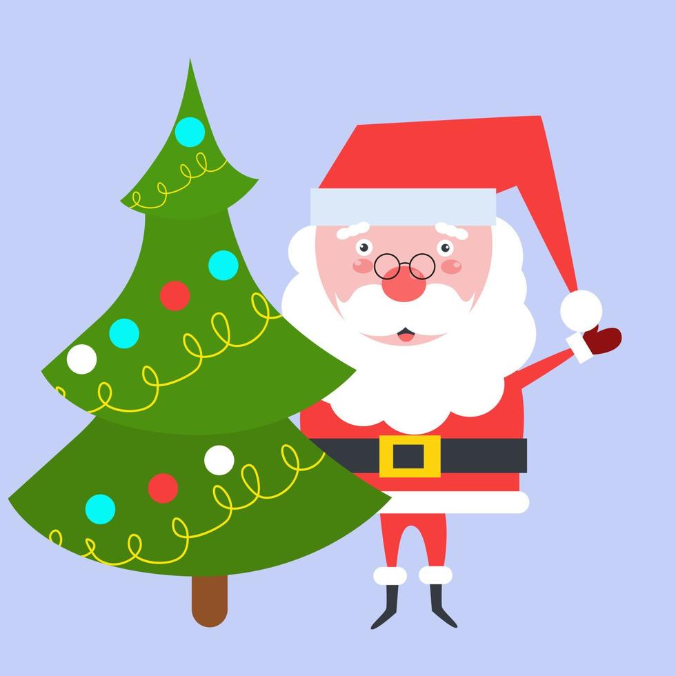 flat Santa Claus character vector