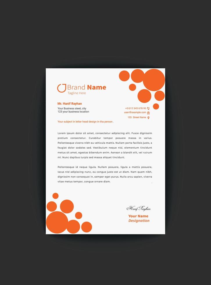 Business letterhead design creative and professional template vector