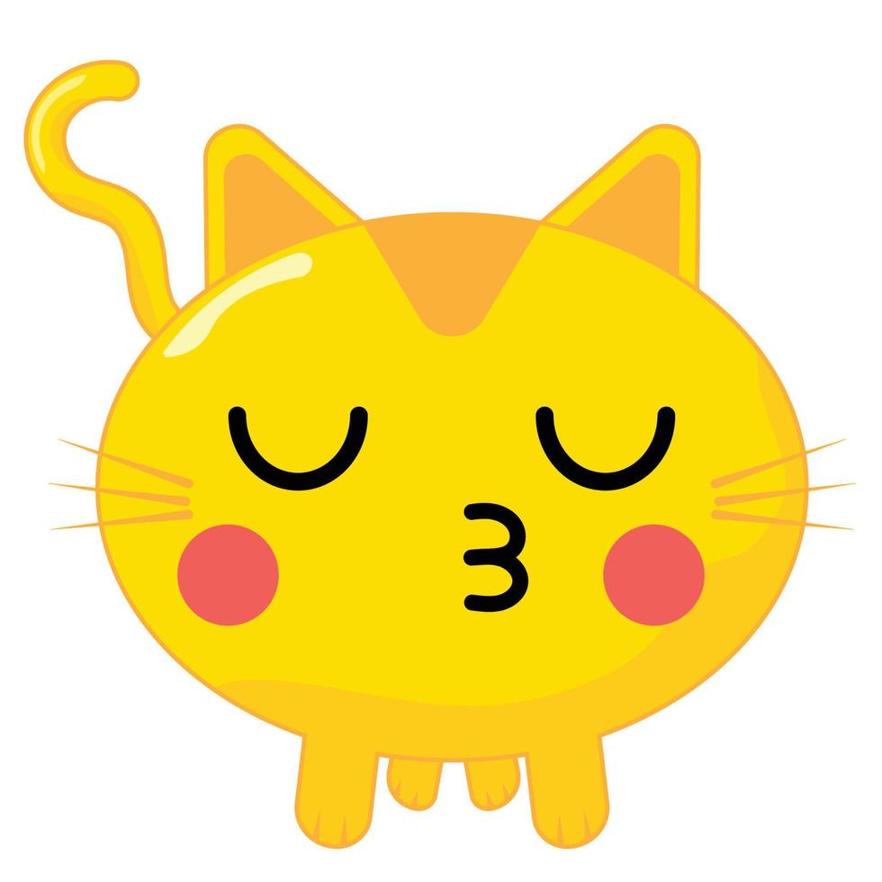 this is a collection of cute cat expression illustrations vector