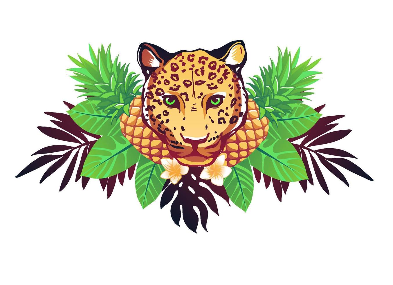 ilustración vectorial tropical. vector