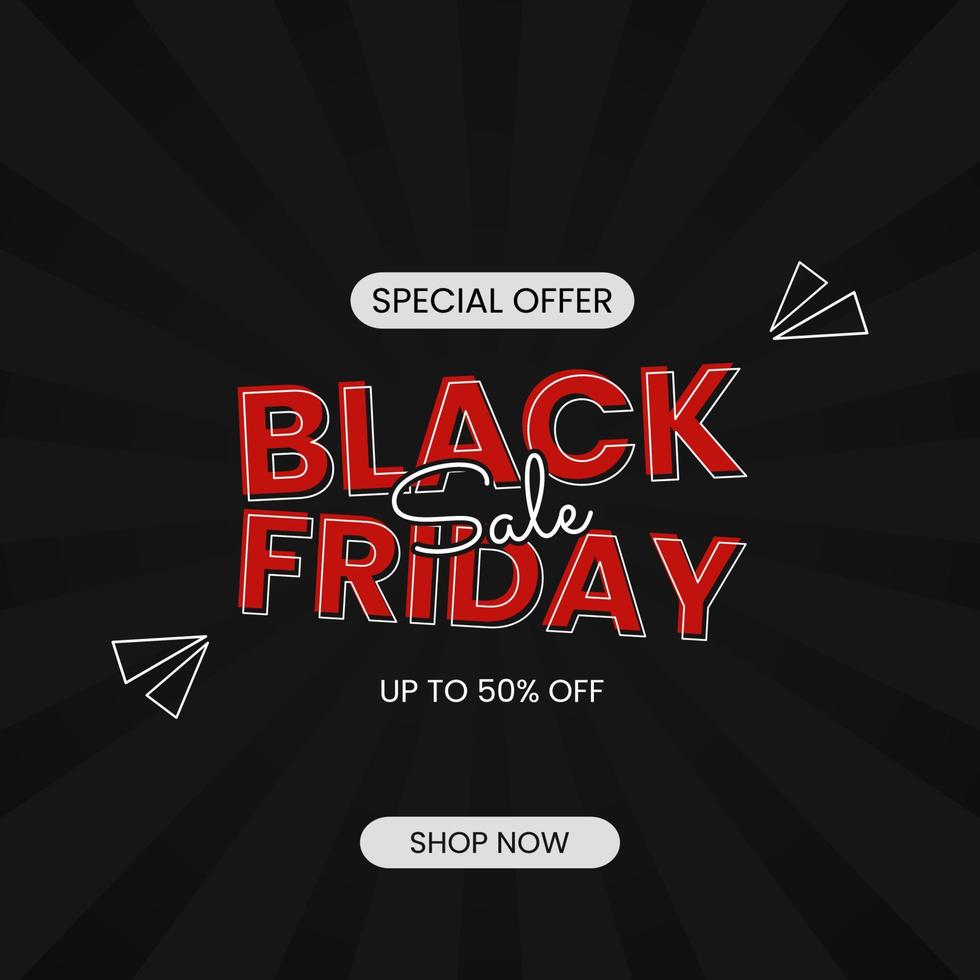 Modern black friday sale banner vector