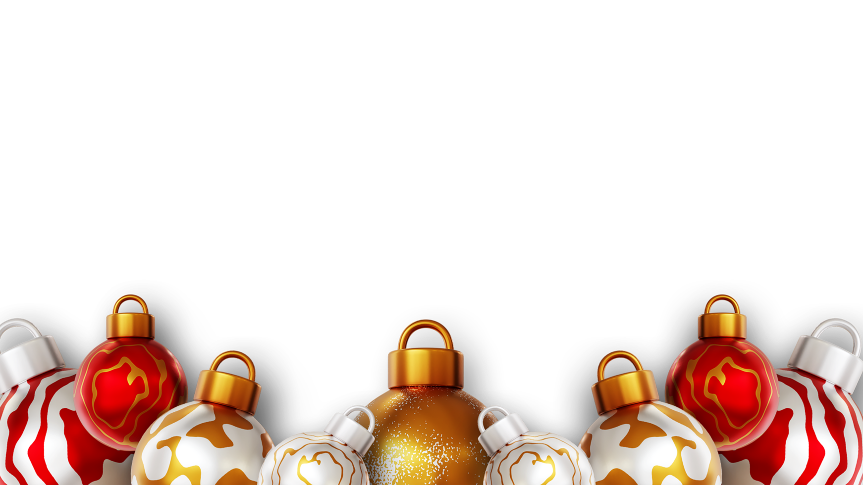 bolas de navidad elemento 3d png