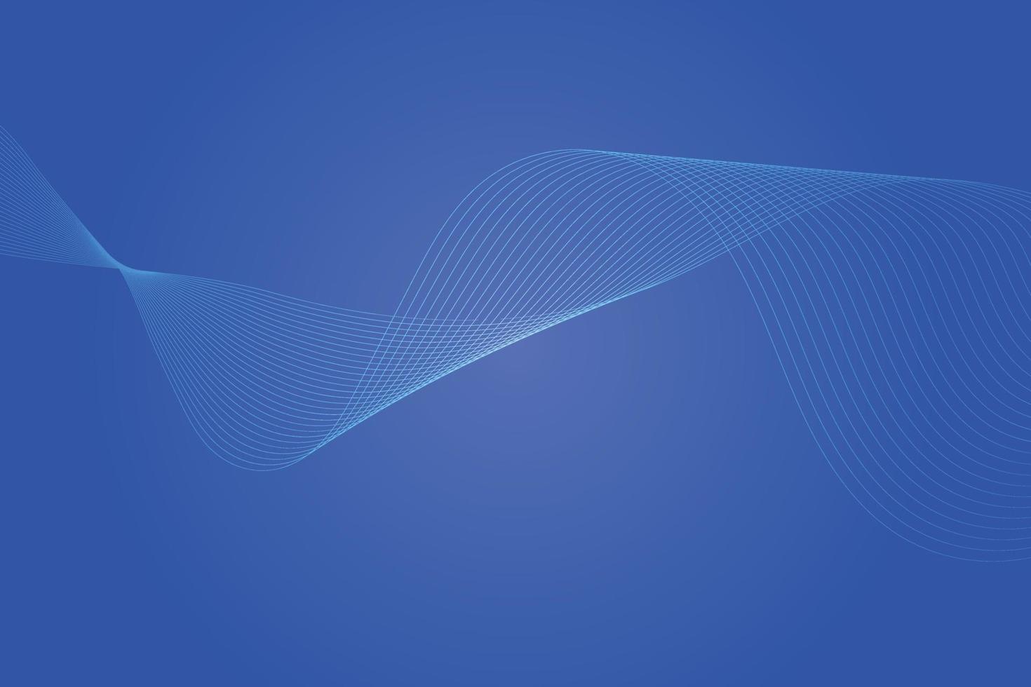 Abstract line wave blue gradient background. Modern colorful wavy line abstract background vector