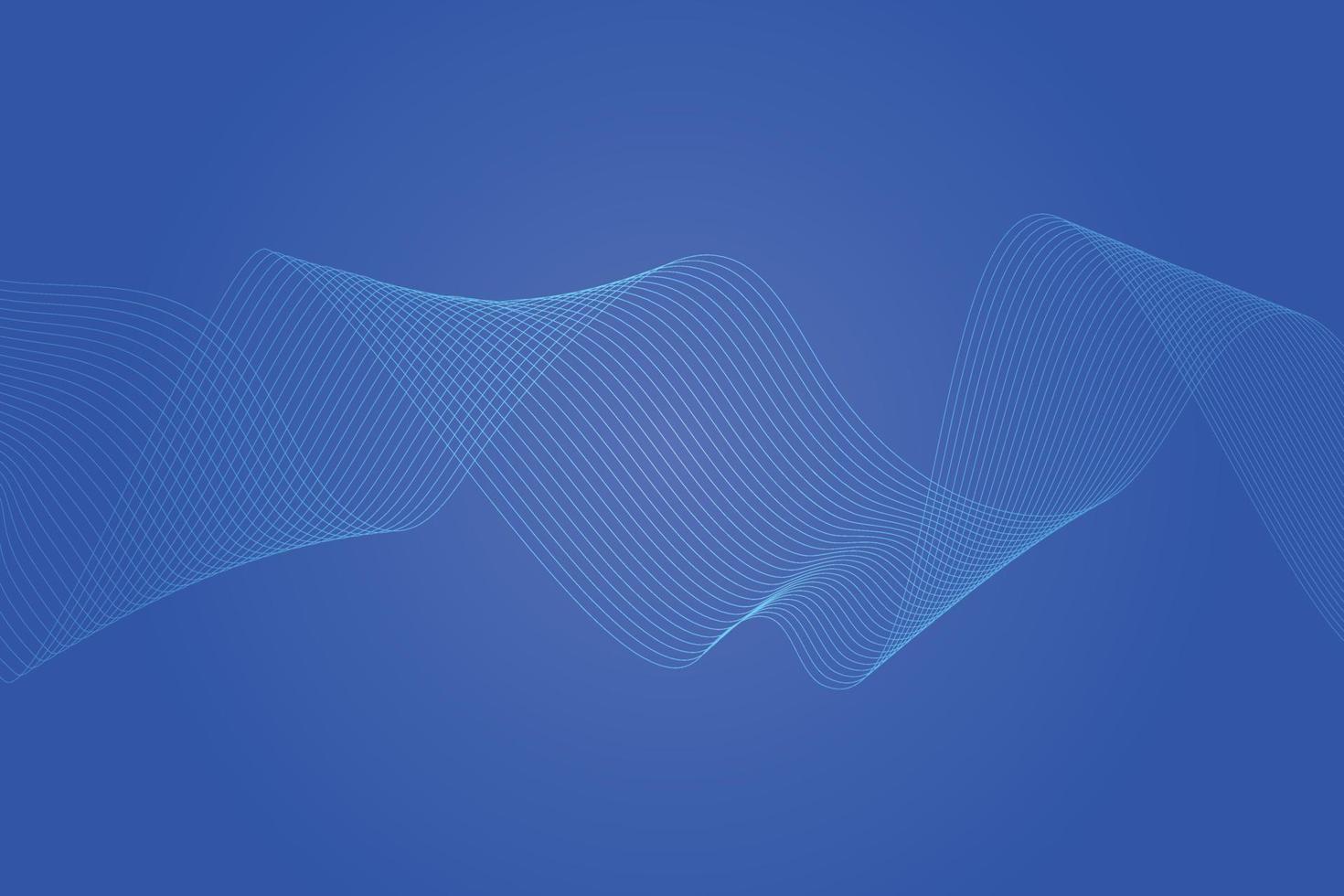 Abstract line wave blue gradient background. Modern colorful wavy line abstract background vector