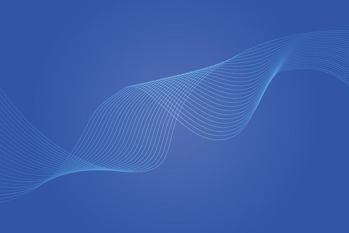 Abstract line wave blue gradient background. Modern colorful wavy line abstract background vector