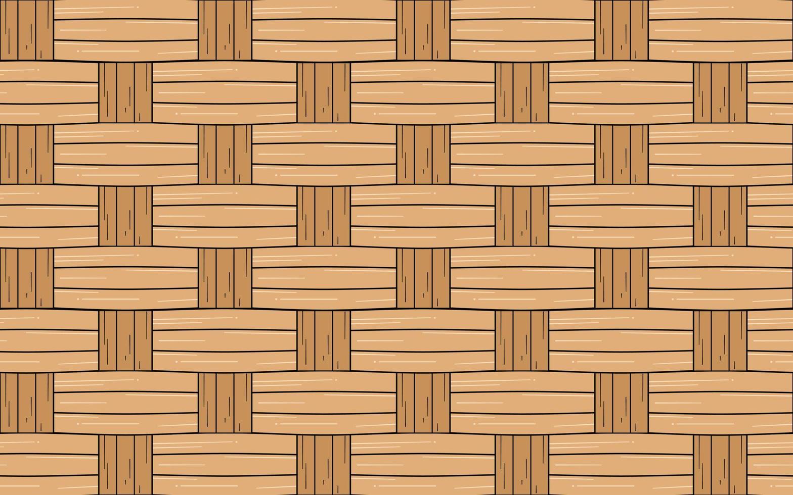 bamboo weaving for traditional rural background vector