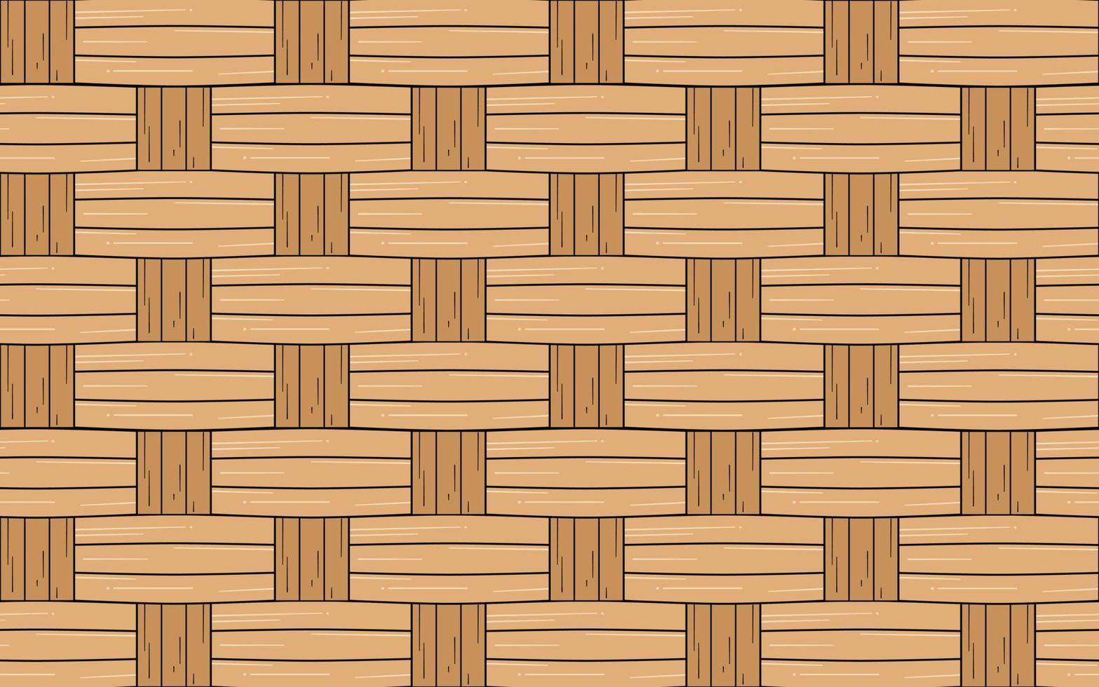 bamboo weaving for traditional rural background vector