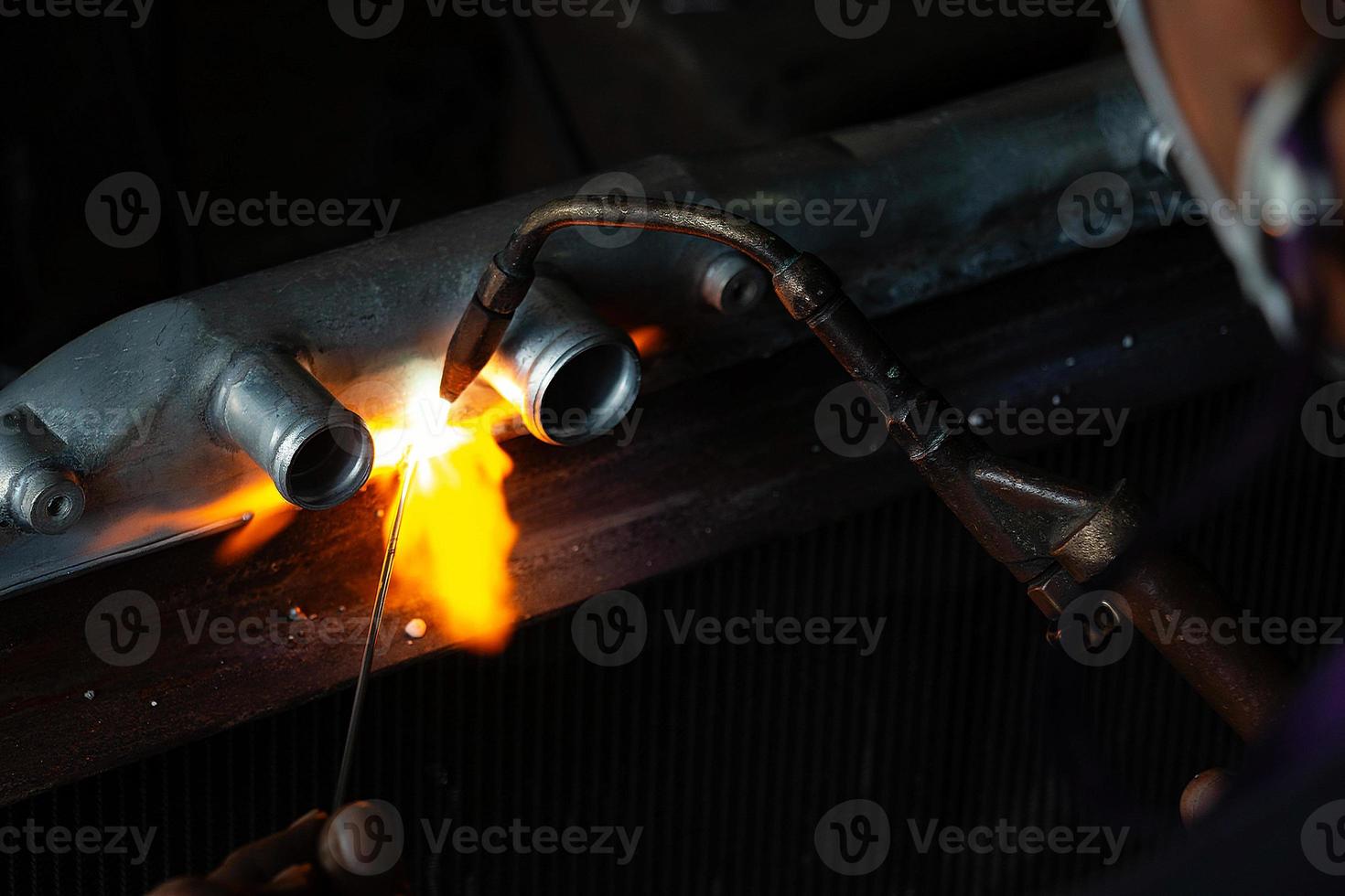 flame of welding steel photo