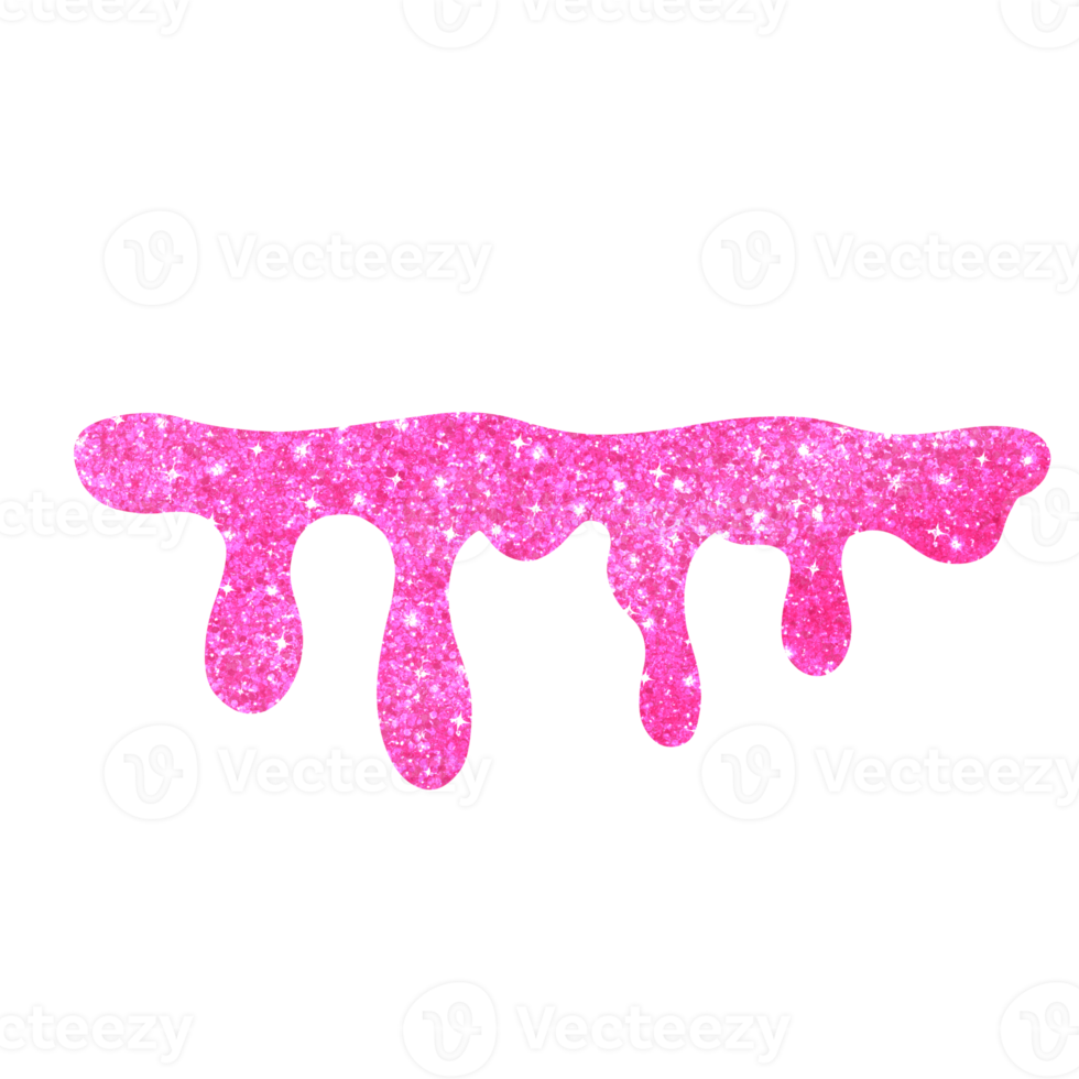 Hot Pink Glitter Dripping png