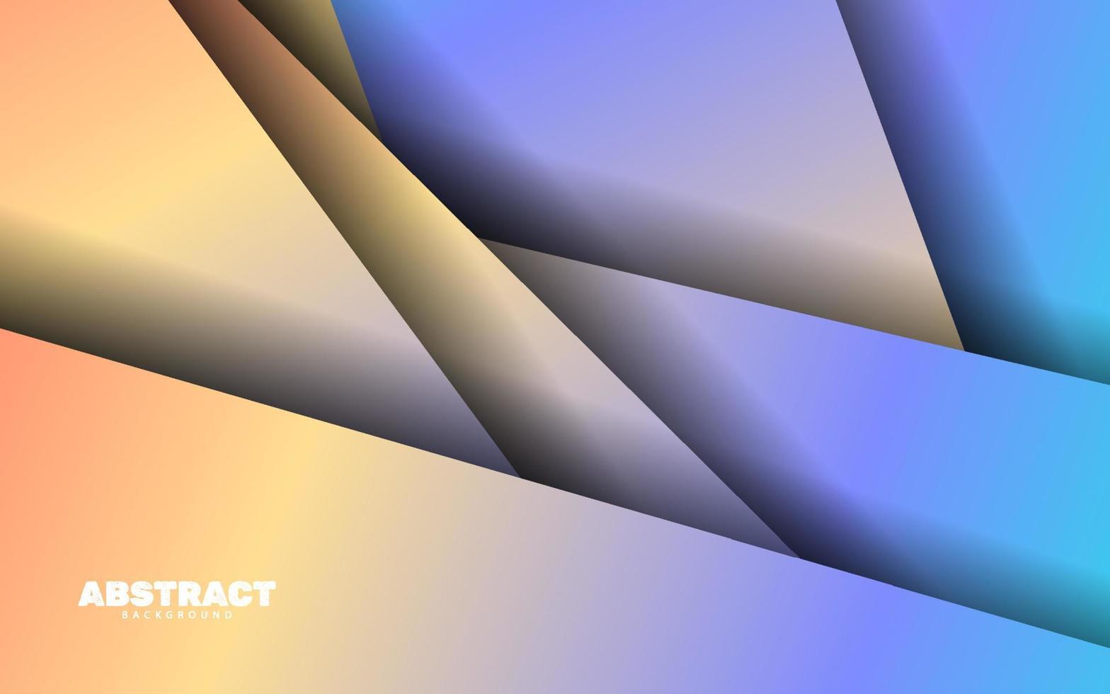 fondo de color degradado de papercut de superposición abstracta vector