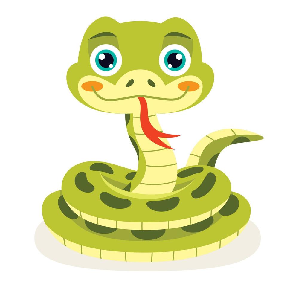 ilustración de dibujos animados de una serpiente vector