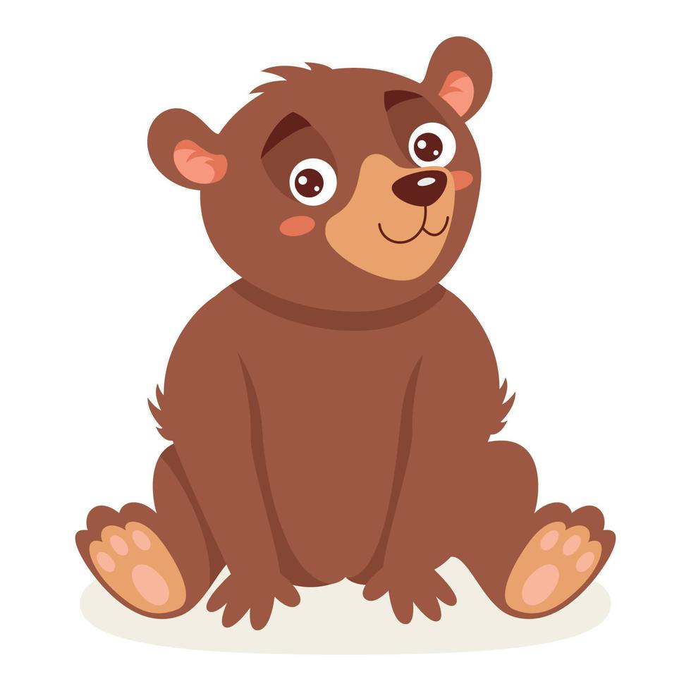 ilustración de dibujos animados de un oso vector