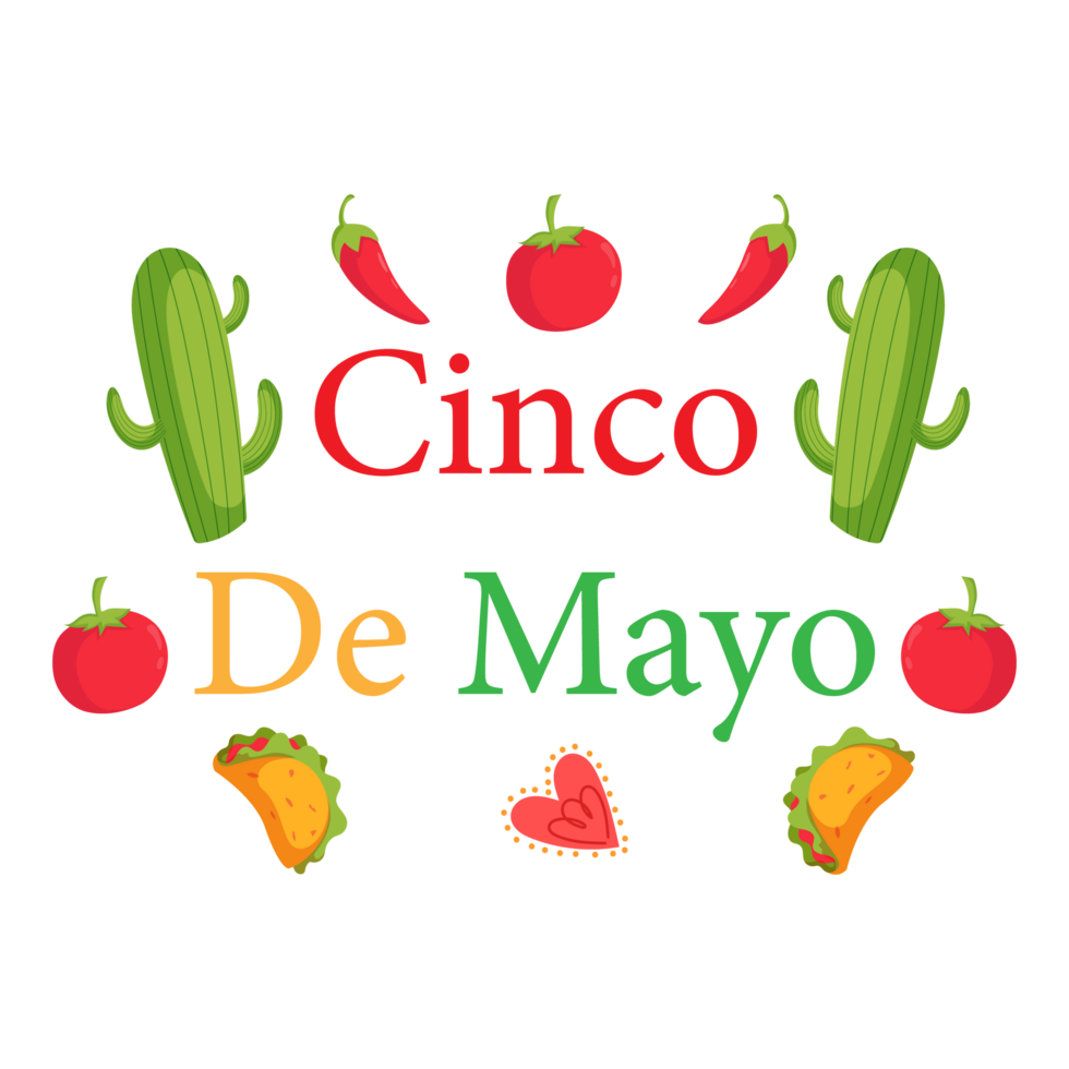 diseño de tarjeta de obtención de cinco de mayo moderno png