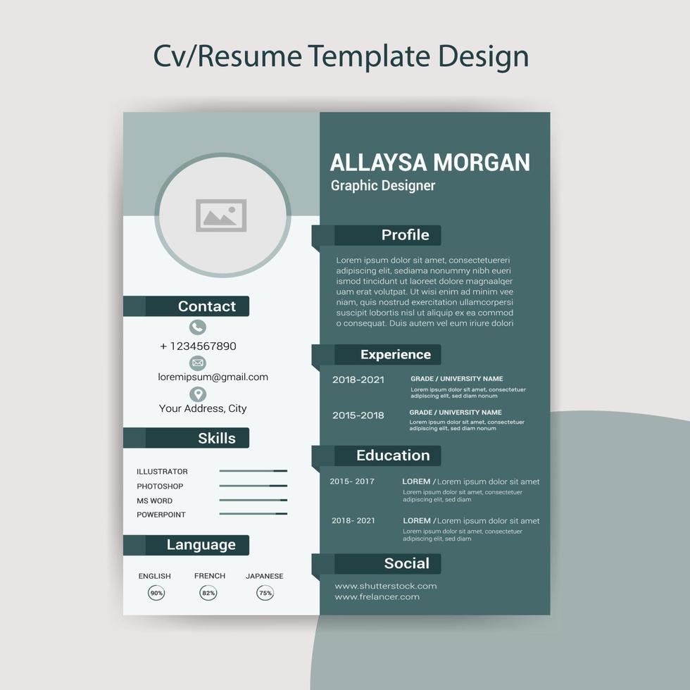 resume template design vector