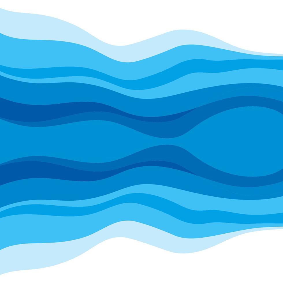 Abstract Water wave design background vector