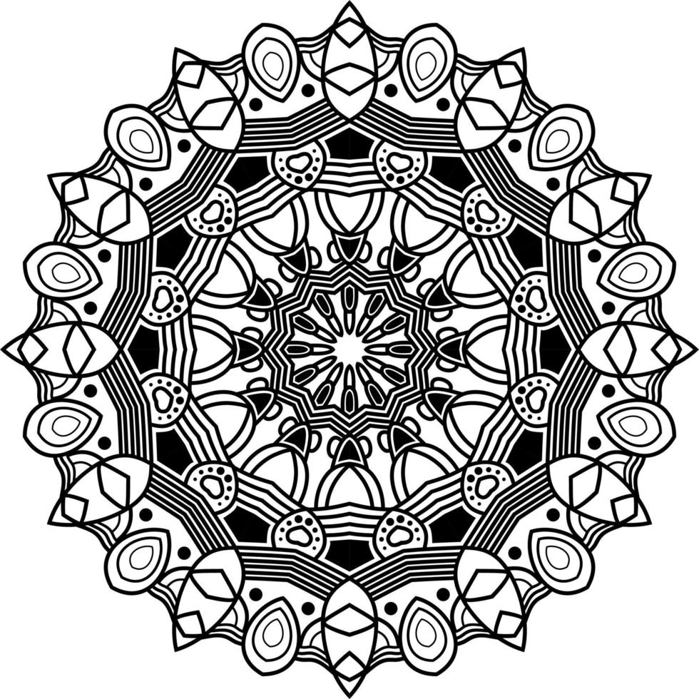 The mandala pattern drawn is suitable for other design collection books as ornaments vector