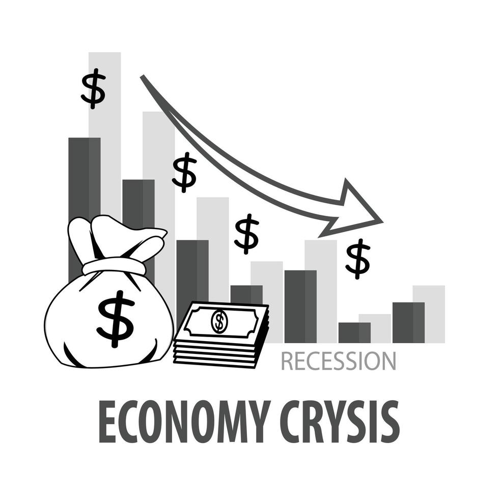 Economic chart graphic vector