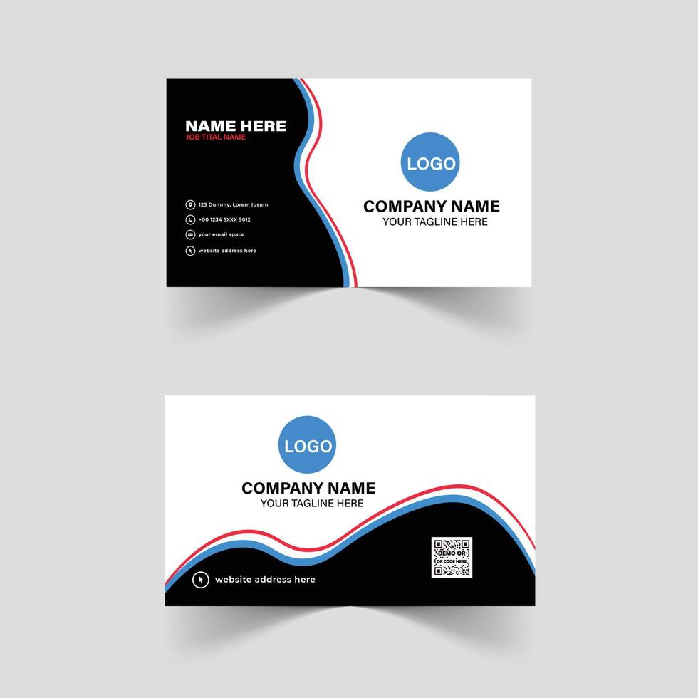 Clean Style Modern Business Card Template Print Ready vector