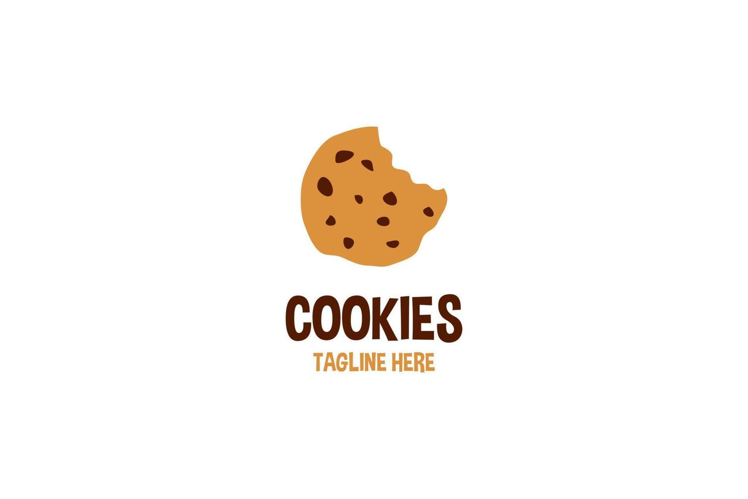 Creative cookie bakery logo design vector template illustration