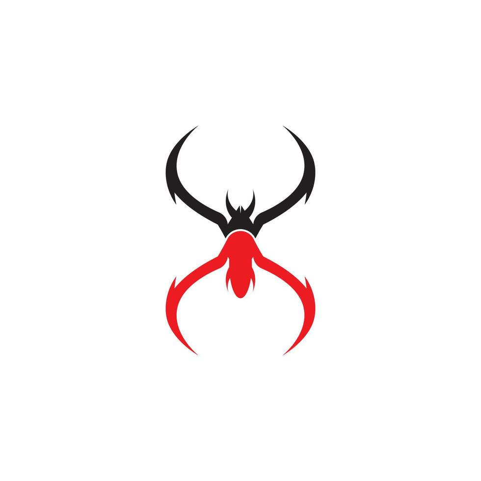 diseño de vector de logotipo de icono de araña