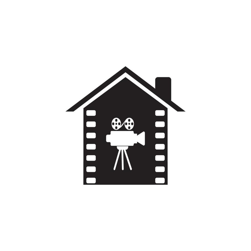 production house icon logo vector