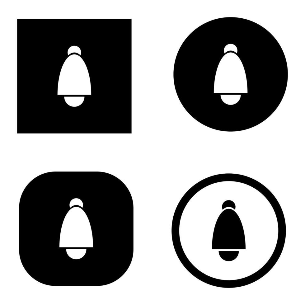 Simple bell icon, can be used for sign or symbol on work vector