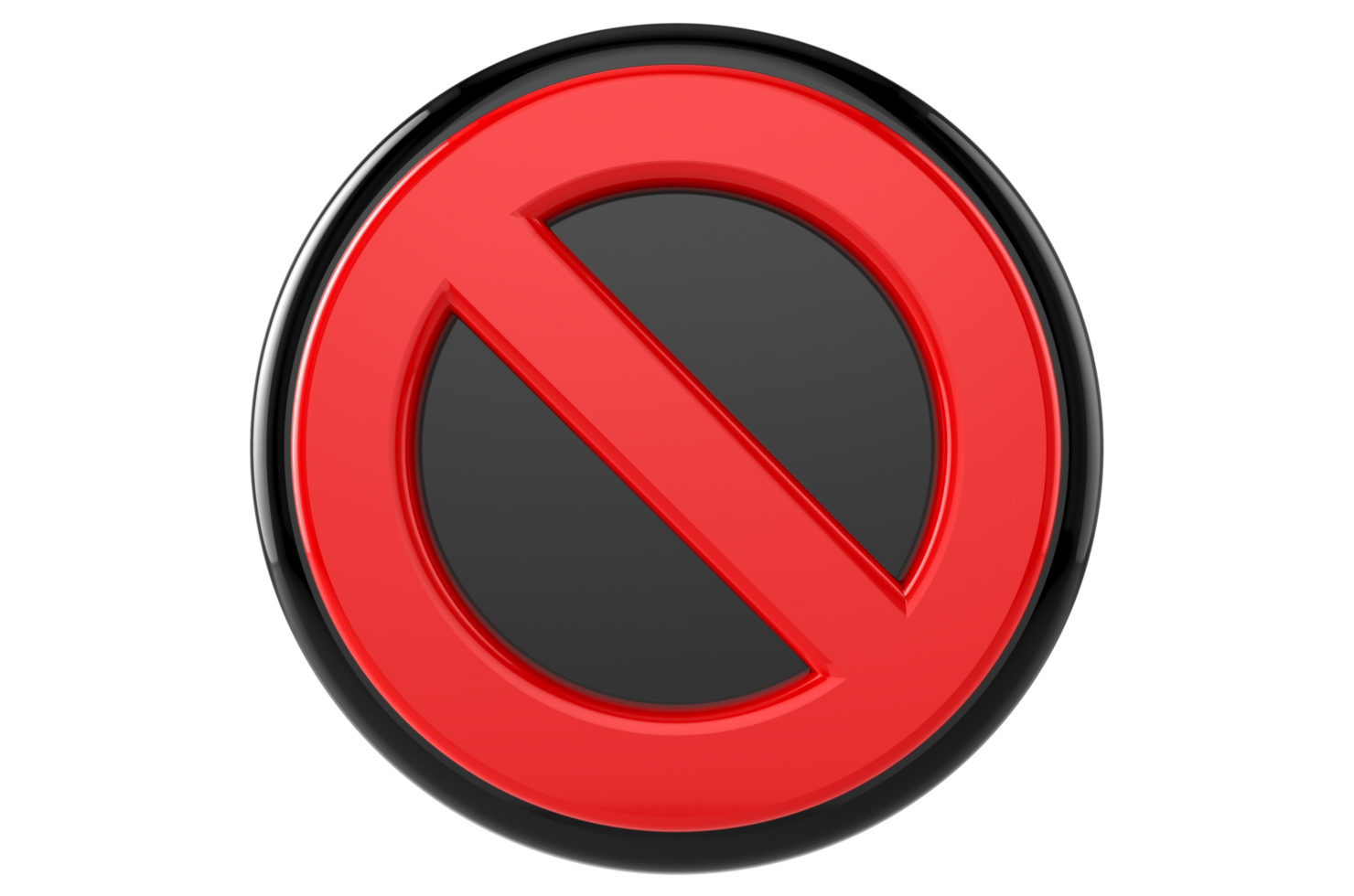 3D Render Forbidden Icon Transparent PNG