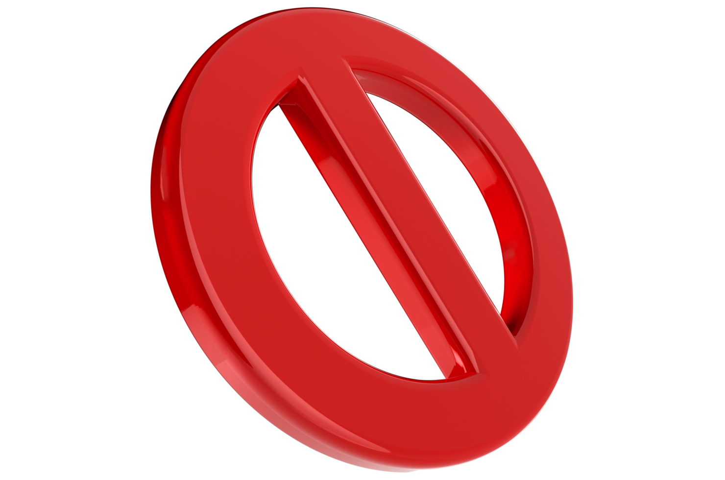 3D Render Forbidden Icon Transparent PNG
