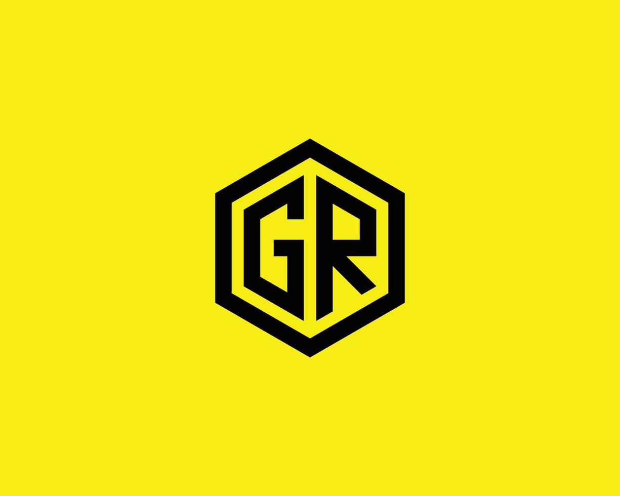 plantilla de vector de diseño de logotipo gr rg