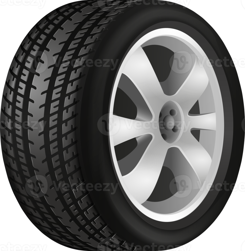 Black car wheel. png