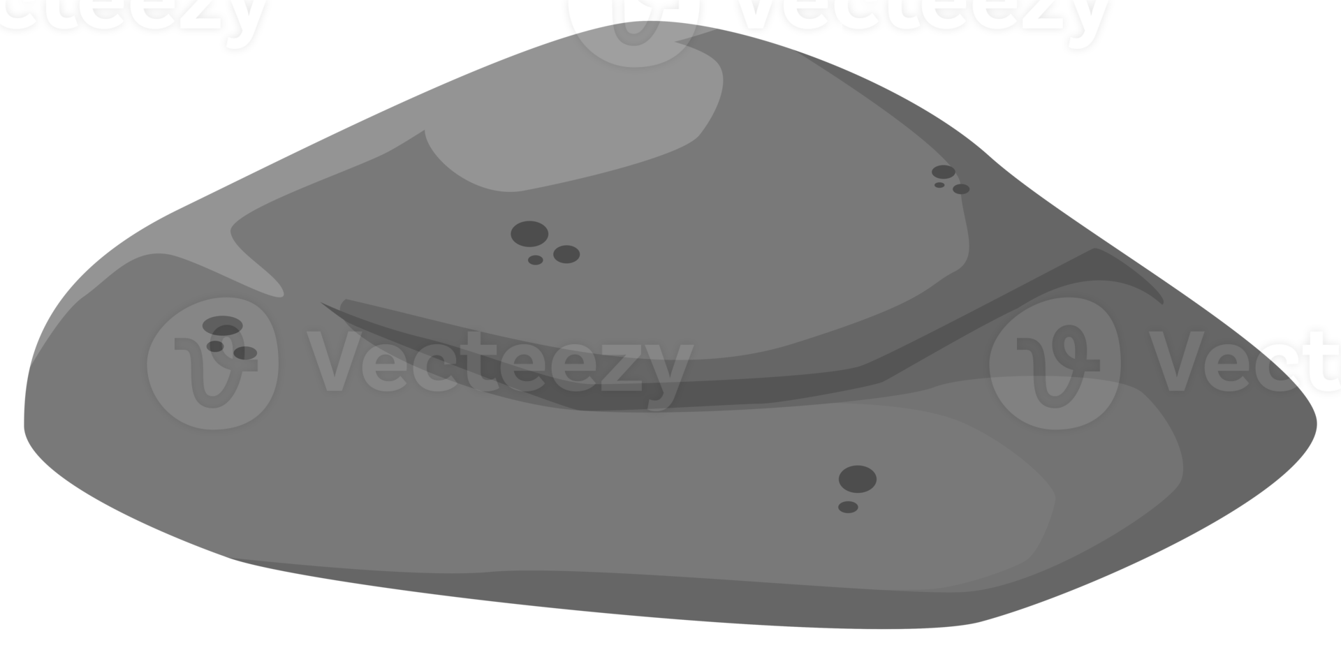 Illustration of a stone with a cartoon style. png